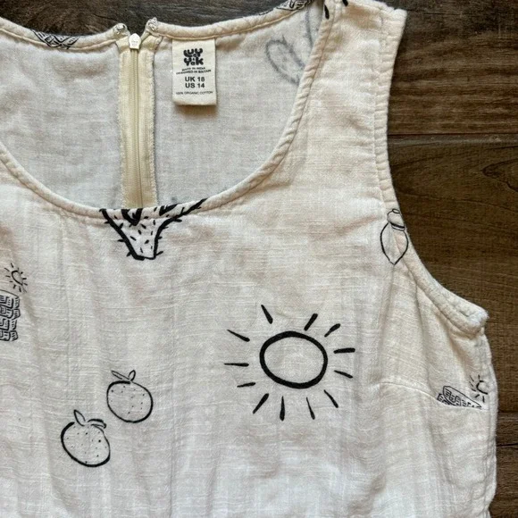 Lucy & Yak Cream Jumpsuit with Black Cactus Print - Picture 12 of 16